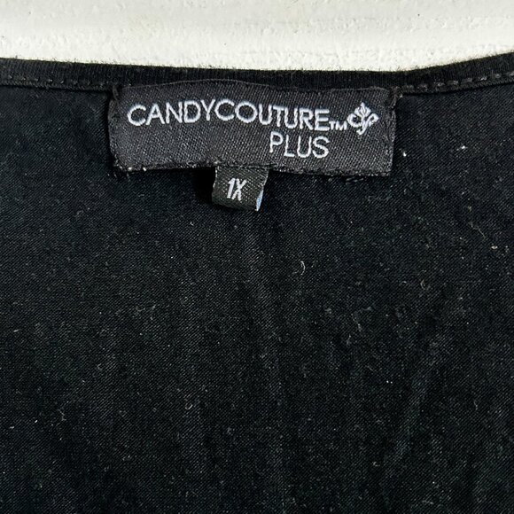 Candy Couture Plus 1X Black Sequin Rayon Tank - Picture 4 of 4